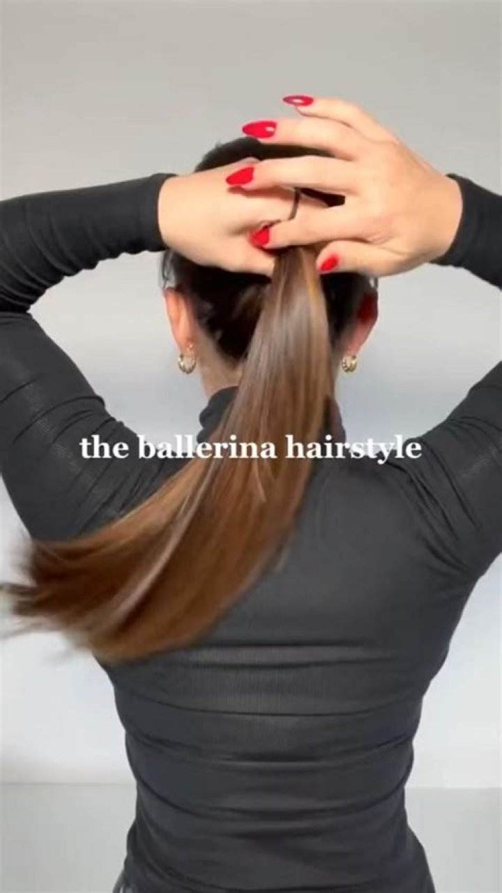 Ballerina's tight hairstyle