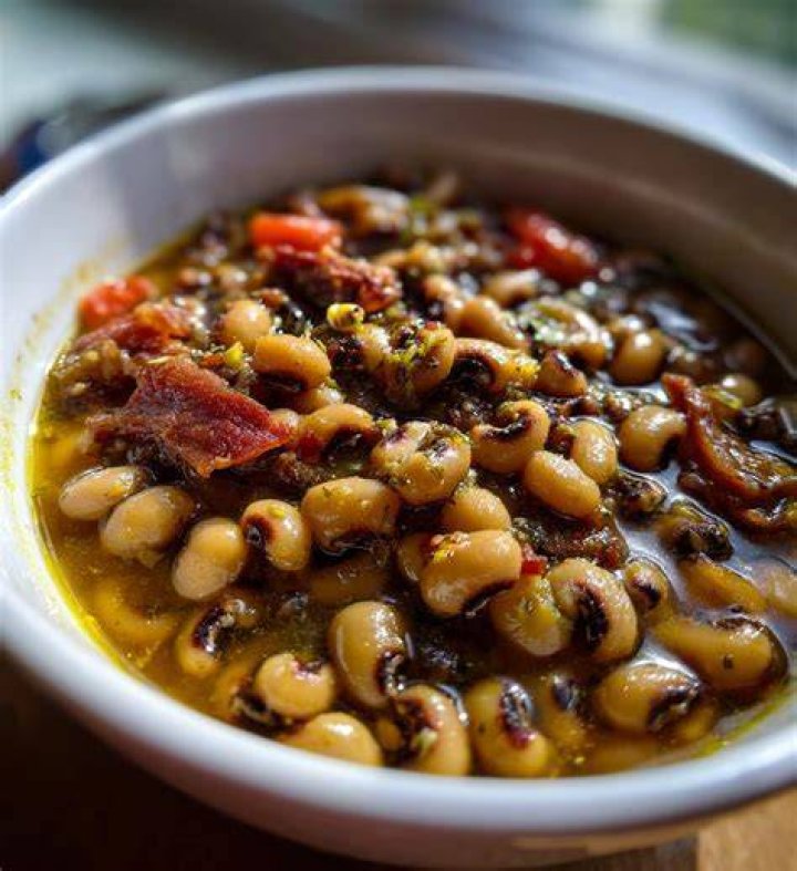 Black-___ peas (Southern side dish)