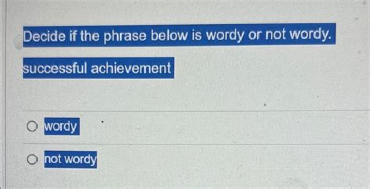 Not wordy