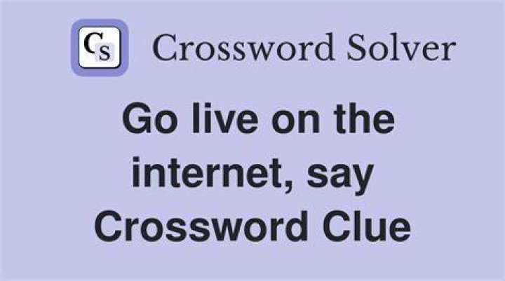 Performing live, say Crossword Clue
