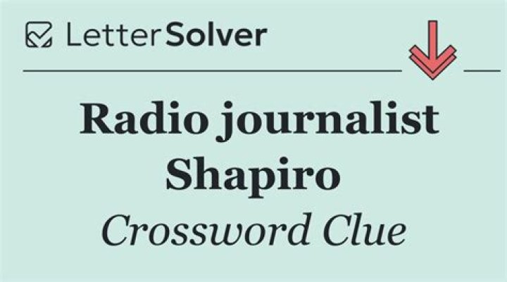 Radio journalist Shapiro