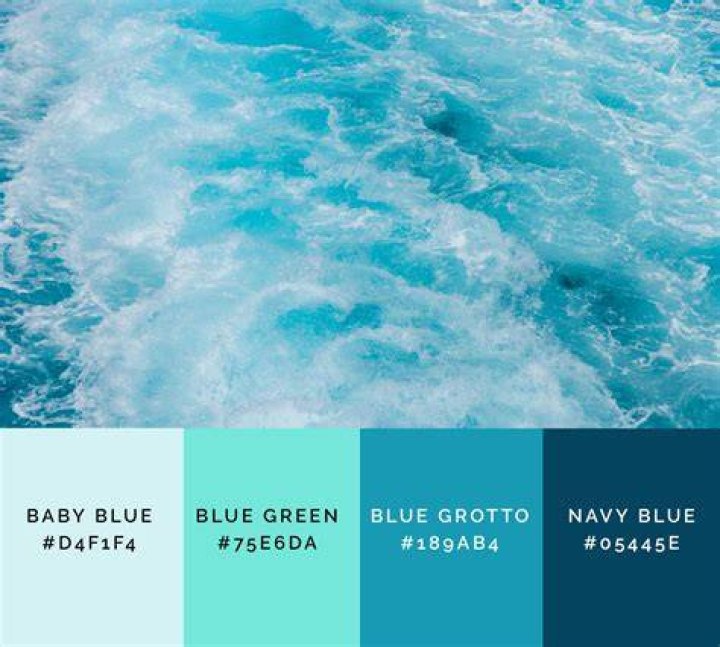 Shade of blue that resembles sea water