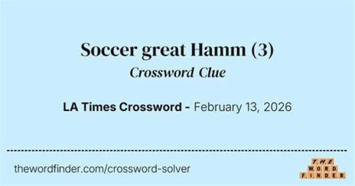 Soccer great Hamm