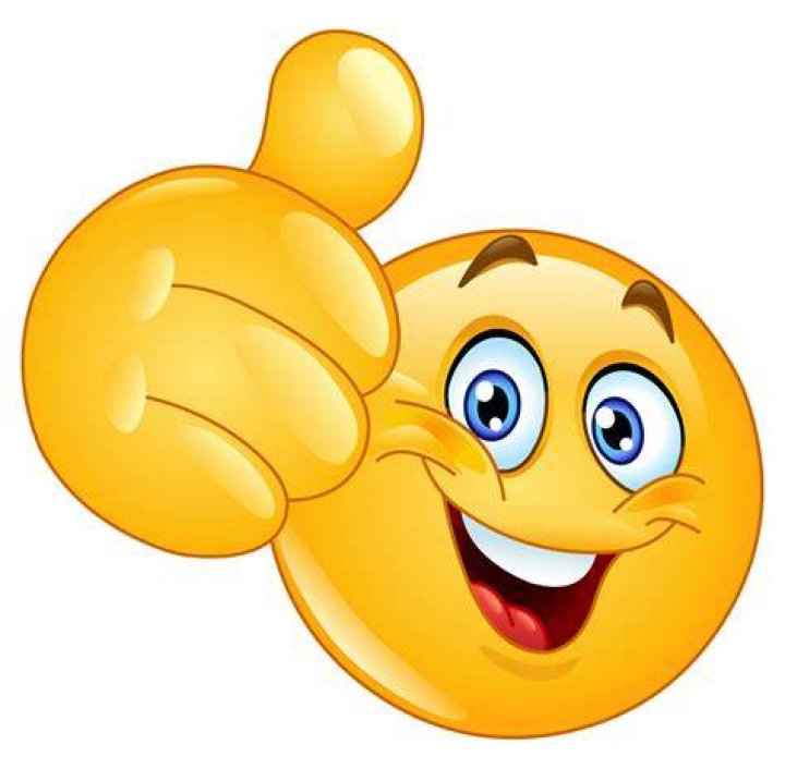 Thumbs-up or frowny face in a text message